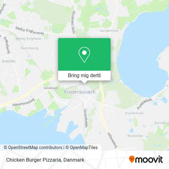 Chicken Burger Pizzaria kort