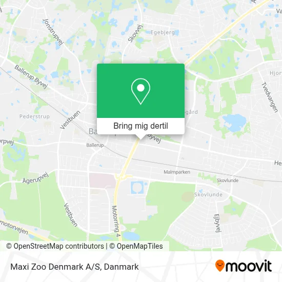 Maxi Zoo Denmark A/S kort