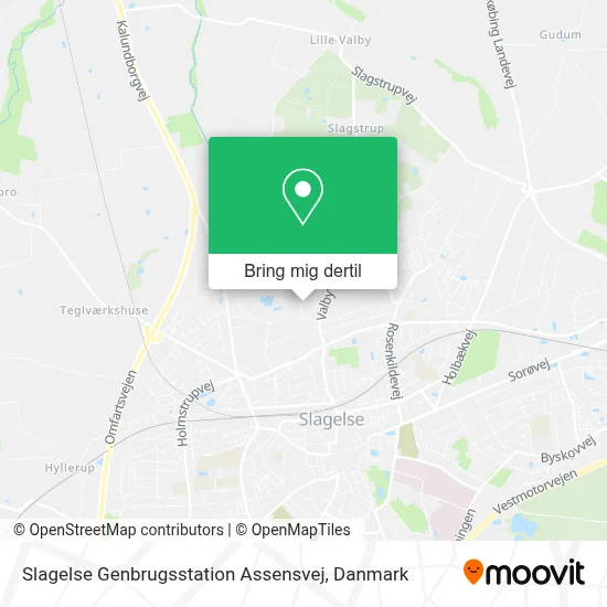 Slagelse Genbrugsstation Assensvej kort