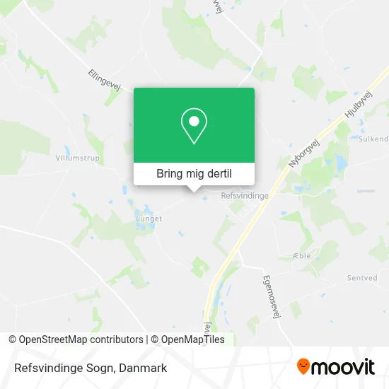 Refsvindinge Sogn kort