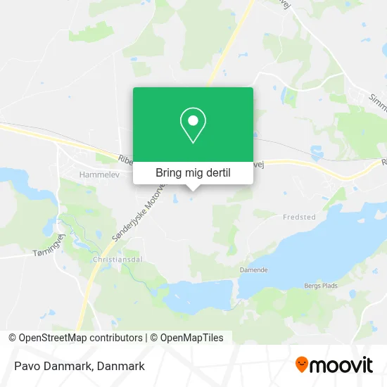 Pavo Danmark kort