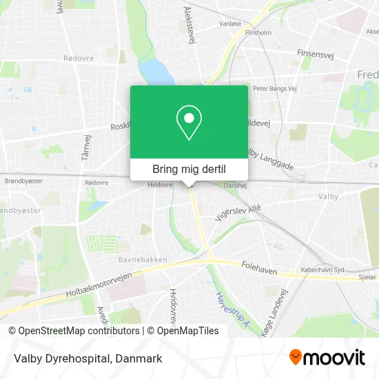 Valby Dyrehospital kort
