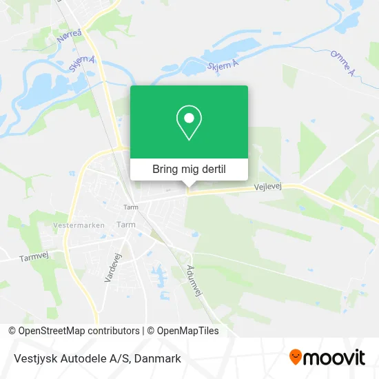 Vestjysk Autodele A/S kort