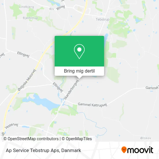 Ap Service Tebstrup Aps kort