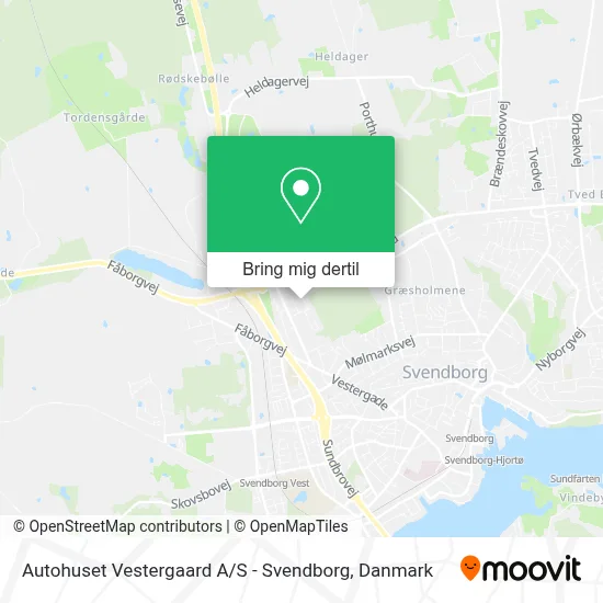 Autohuset Vestergaard A / S - Svendborg kort
