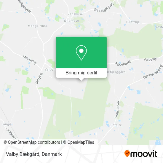 Valby Bækgård kort