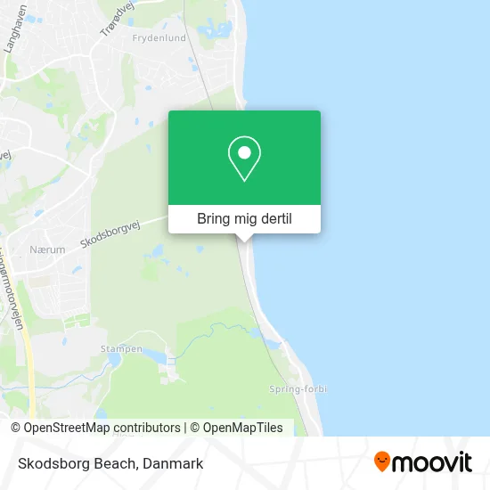 Skodsborg Beach kort