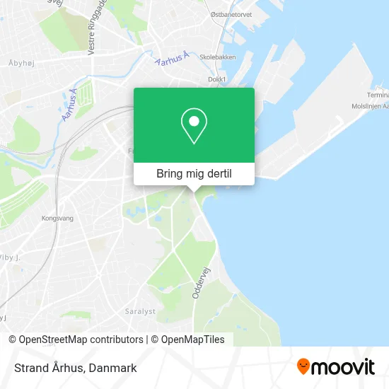 Strand Århus kort