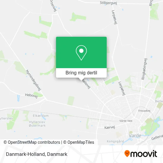Danmark-Holland kort
