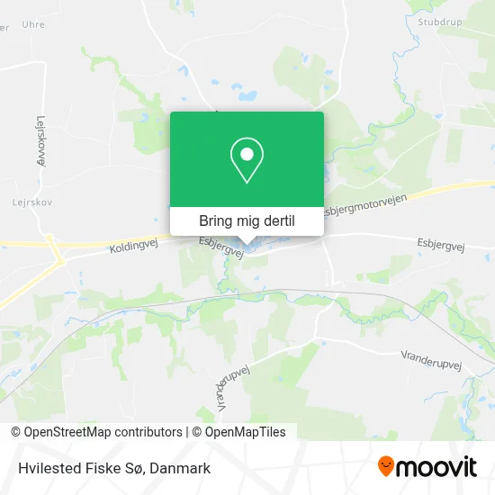 Hvilested Fiske Sø kort