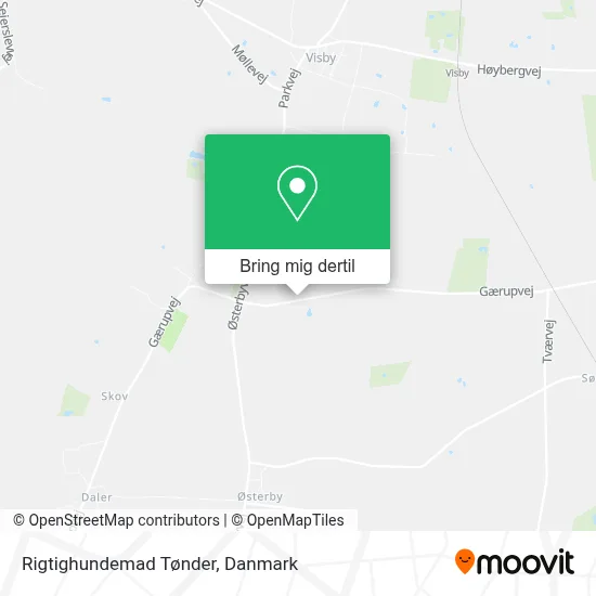 Rigtighundemad Tønder kort