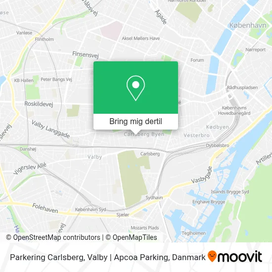 Parkering Carlsberg, Valby | Apcoa Parking kort