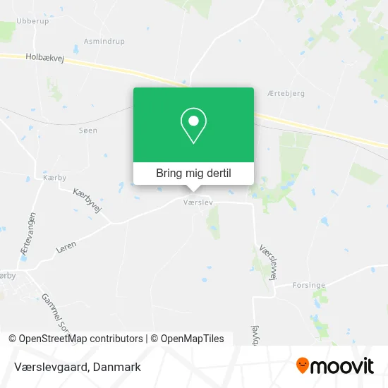 Værslevgaard kort