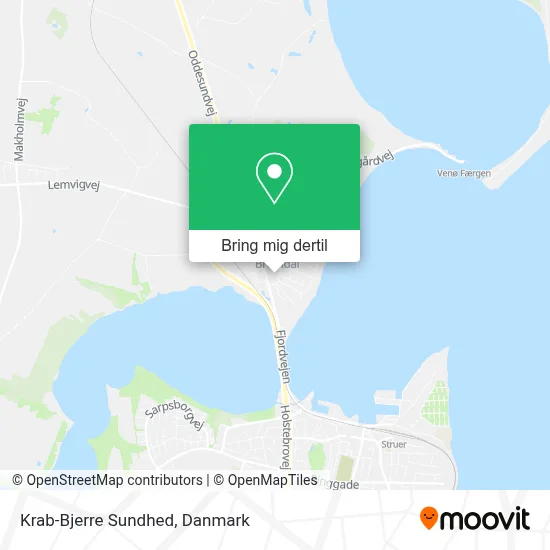 Krab-Bjerre Sundhed kort