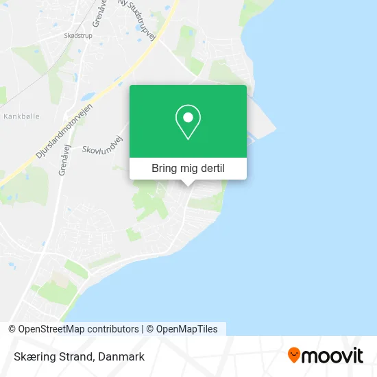 Skæring Strand kort