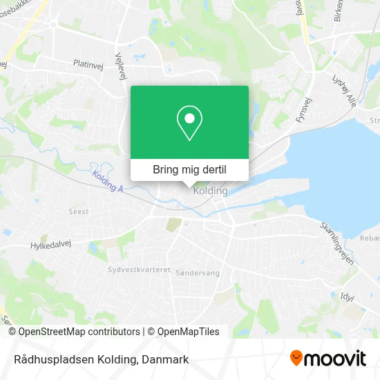 Rådhuspladsen Kolding kort