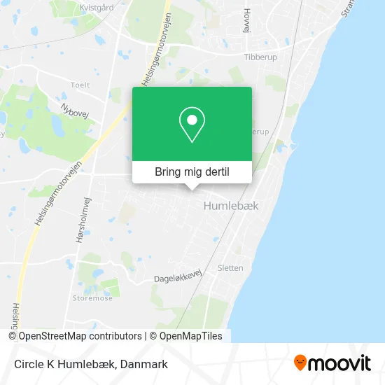 Circle K Humlebæk kort