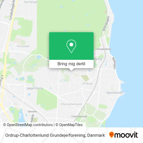 Ordrup-Charlottenlund Grundejerforening kort