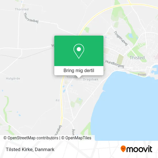 Tilsted Kirke kort