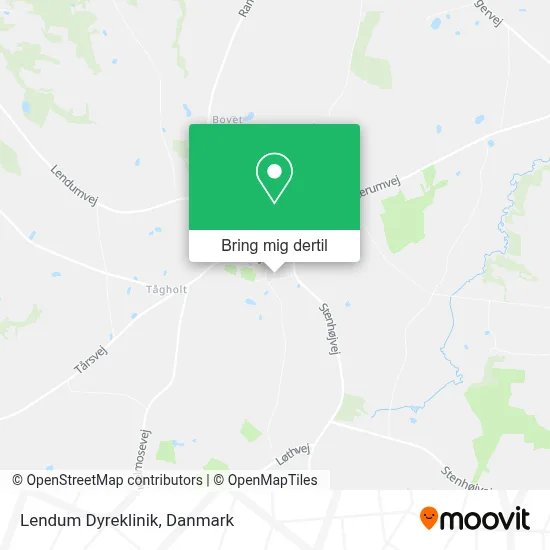 Lendum Dyreklinik kort