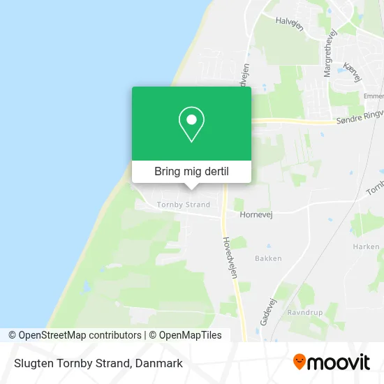 Slugten Tornby Strand kort
