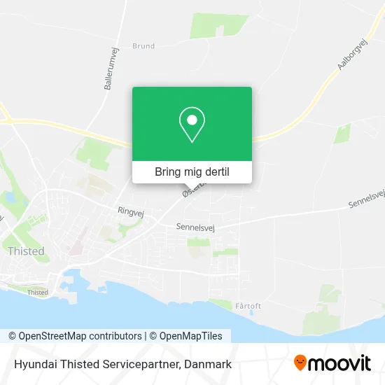Hyundai Thisted Servicepartner kort
