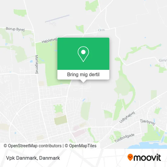 Vpk Danmark kort