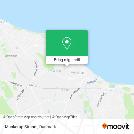 Munkerup Strand. kort