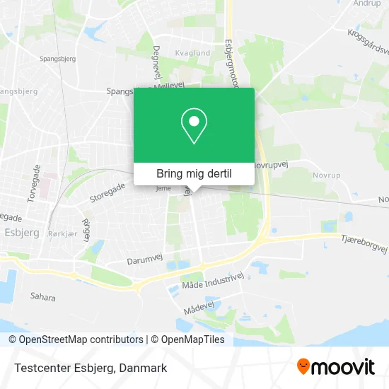 Testcenter Esbjerg kort