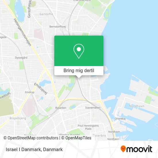 Israel I Danmark kort
