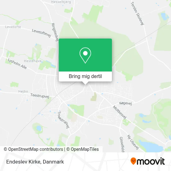 Endeslev Kirke kort