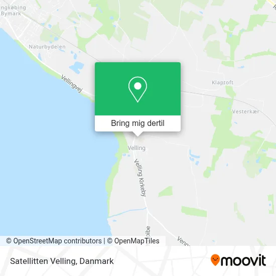 Satellitten Velling kort