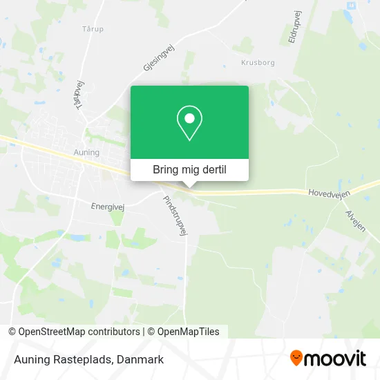 Auning Rasteplads kort
