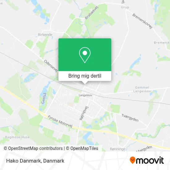 Hako Danmark kort
