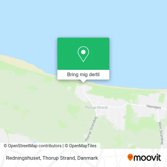 Redningshuset, Thorup Strand kort