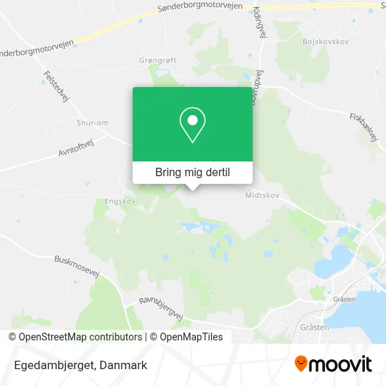 Egedambjerget kort