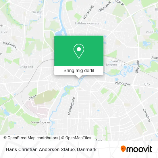 Hans Christian Andersen Statue kort