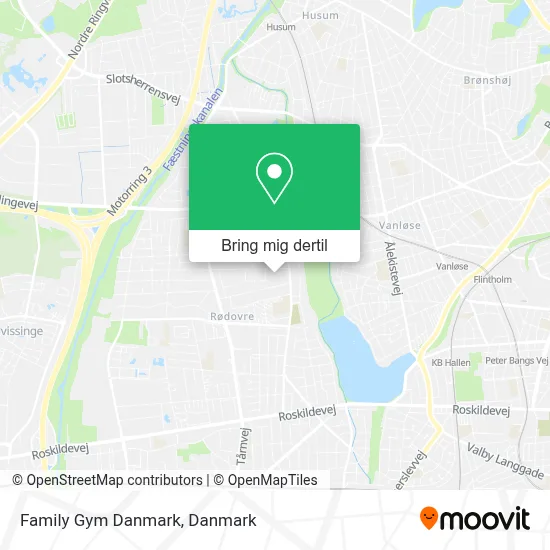 Family Gym Danmark kort