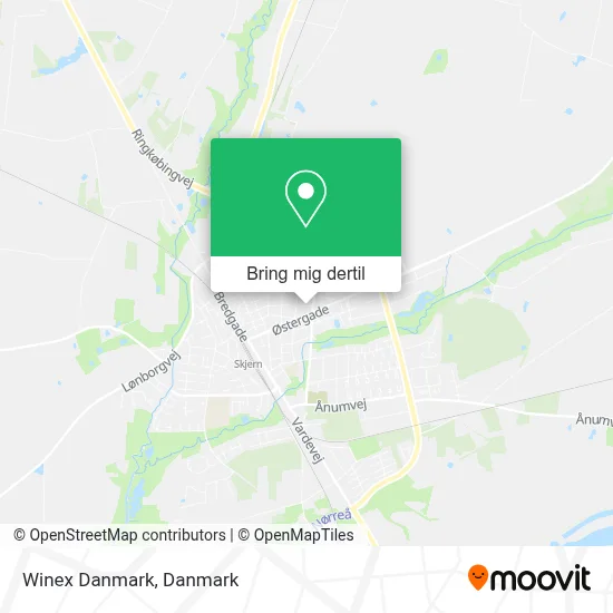 Winex Danmark kort