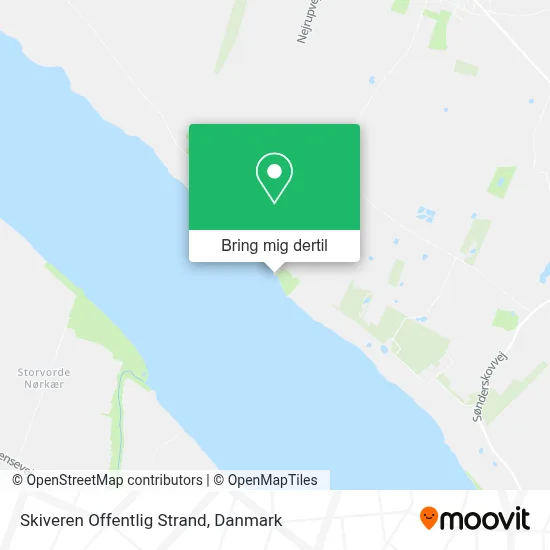 Skiveren Offentlig Strand kort