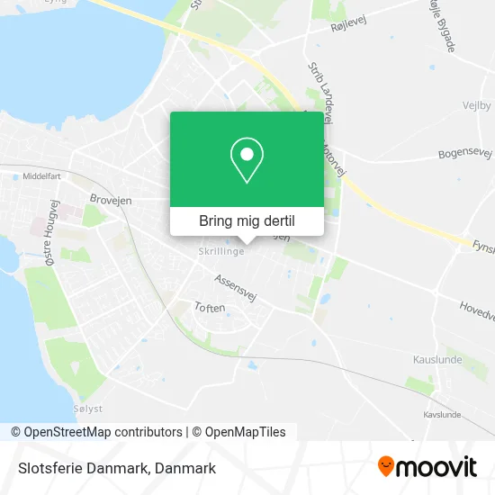 Slotsferie Danmark kort