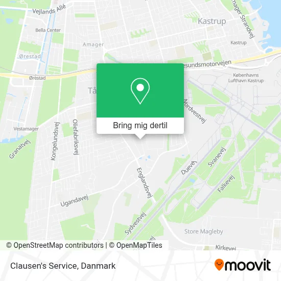 Clausen's Service kort