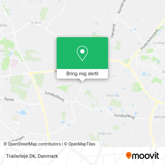 Trailerleje.Dk kort