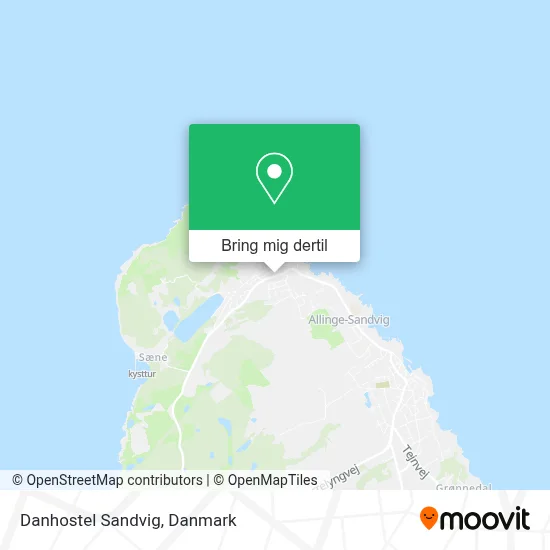 Danhostel Sandvig kort