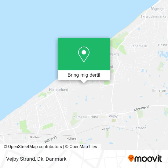 Vejby Strand, Dk kort