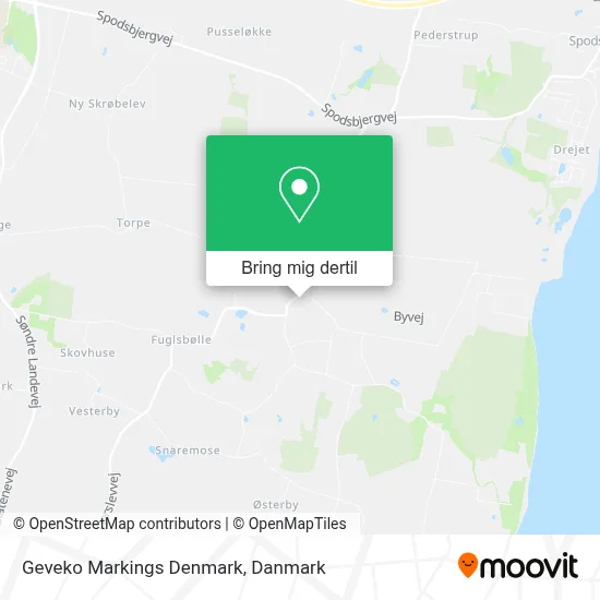 Geveko Markings Denmark kort
