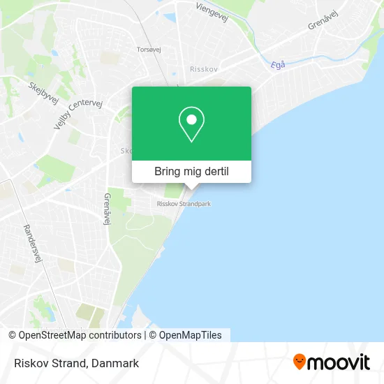 Riskov Strand kort