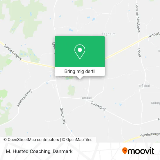 M. Husted Coaching kort