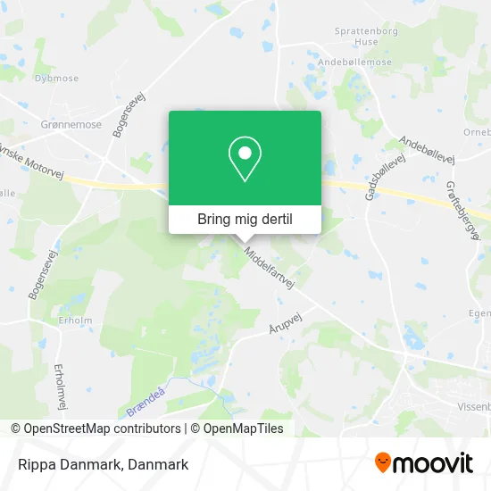 Rippa Danmark kort