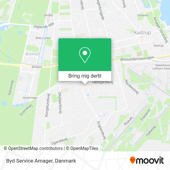 Byd Service Amager kort